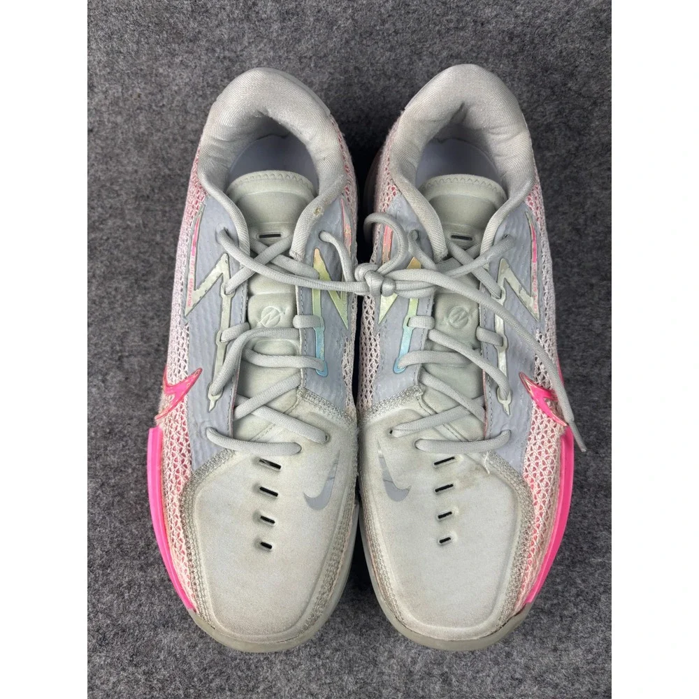 Nike Air Zoom GT Cut Mens 11 Grey Pink Kay Yow Think Pink Basketball Shoes